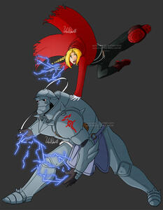 Full body with shadows with additional character