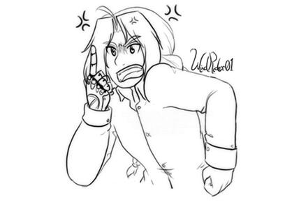 Example H Sketch - half body Only line art